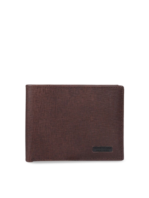 

Kenneth Cole Men Brown Textured Two Fold Wallet