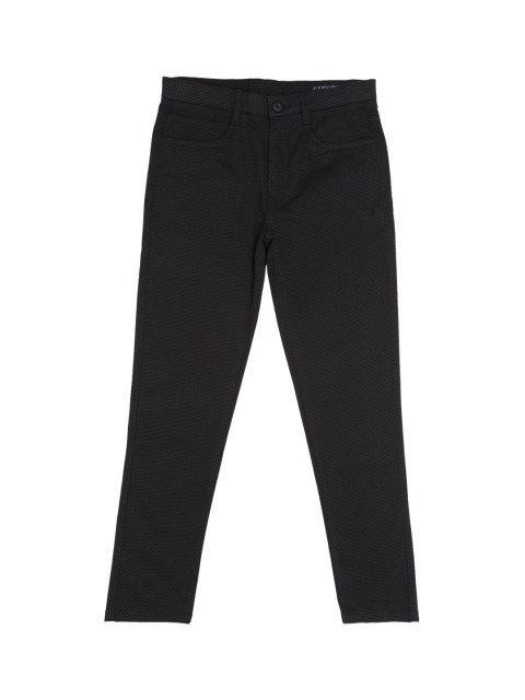 

Allen Solly Junior Boys Black Regular Fit Self Design Regular Trousers