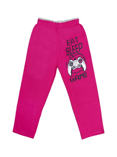 

SWEET ANGEL Girls Pink Solid Straight-Fit Track Pants