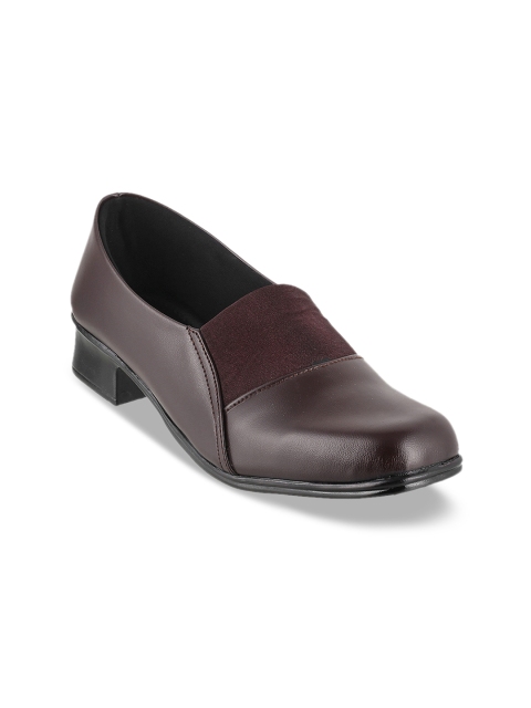 WALKWAY Women Brown Solid Pumps