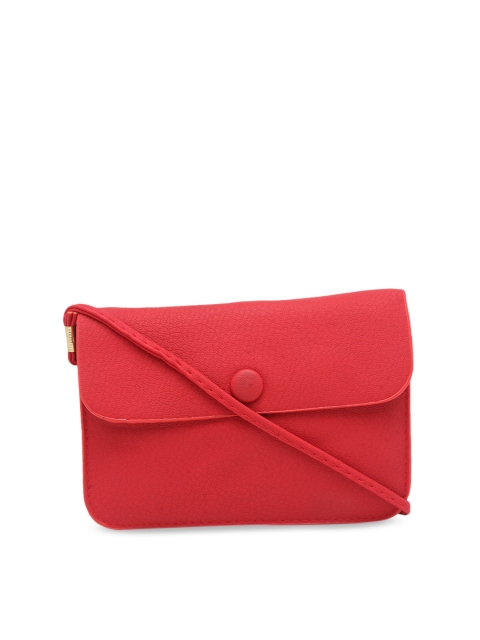 

Moedbuille Women Red Textured Two Fold Wallet