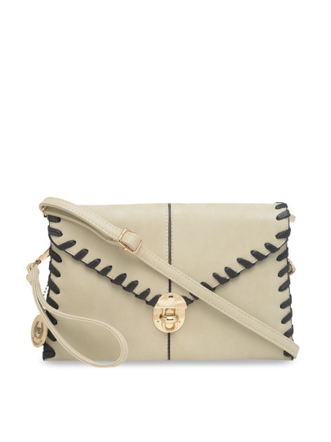

Moedbuille Beige Solid Sling Bag