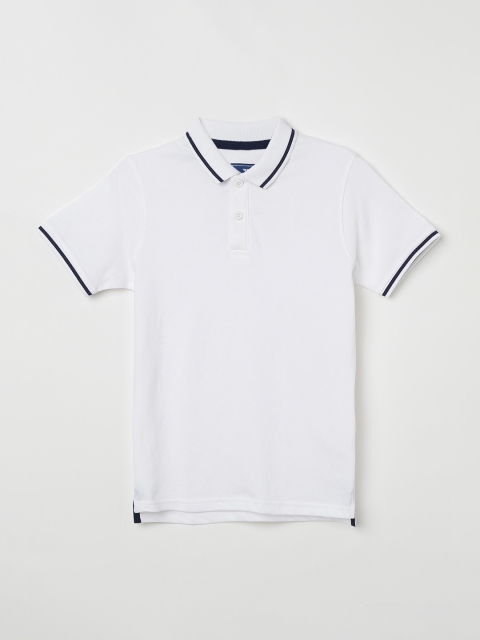 

Fame Forever by Lifestyle Boys White Solid Polo Collar T-shirt