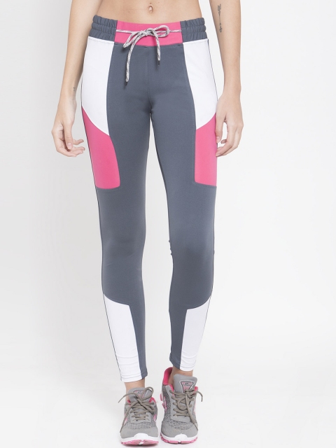 

Clora Creation Women Grey & White Colourblocked Stretchable Tights