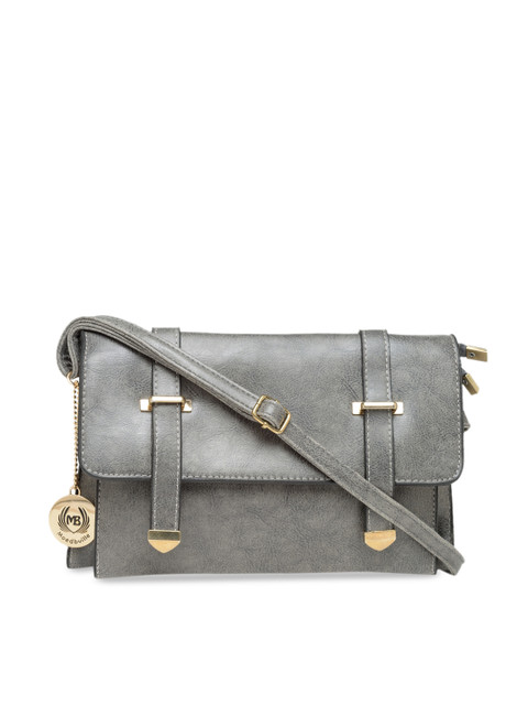 

Moedbuille Grey Textured Sling Bag