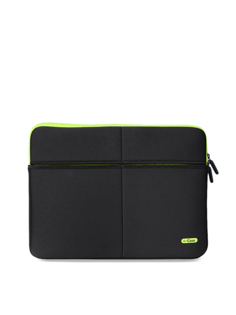 

AirCase Unisex Black Solid Laptop Sleeve