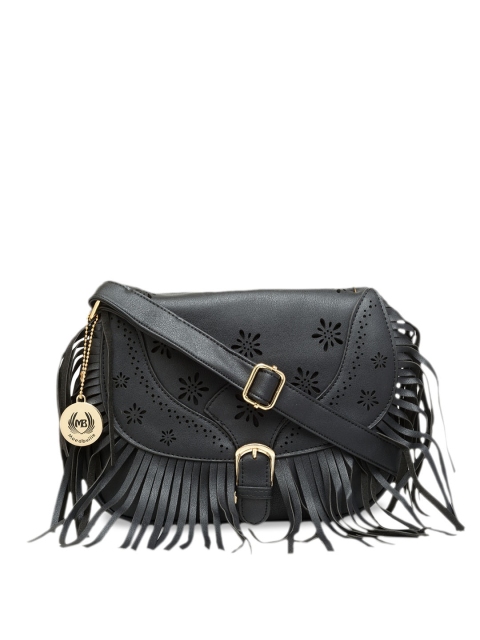 

Moedbuille Black Solid Sling Bag