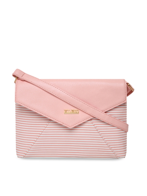 

KLEIO Pink & White Striped Sling Bag