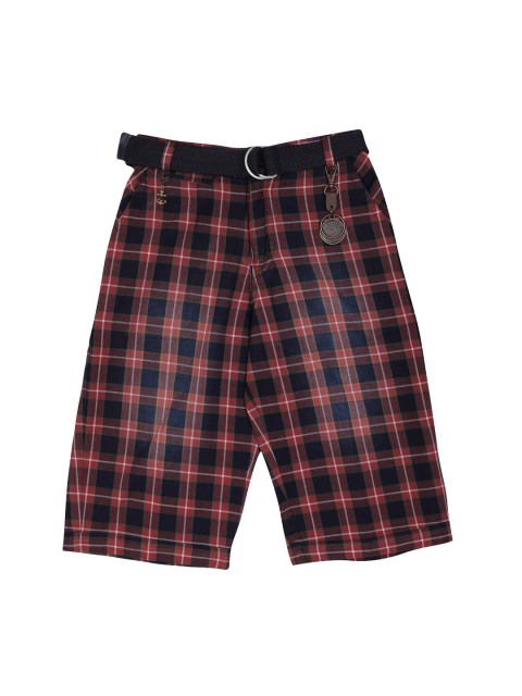 

Noddy Boys Navy Blue Checked Regular Fit Shorts