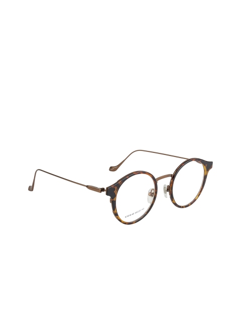 

Clark N Palmer Unisex Brown Tortoise Shell Full Rim Round Frames CNP-K1818-48-C7