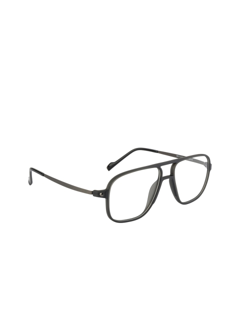 

Clark N Palmer Unisex Black & Grey Solid Full Rim Square Frames CNP-8815-C10