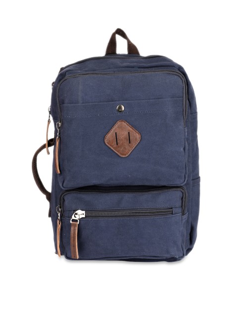 

FUKURO Unisex Navy Blue Solid Backpack