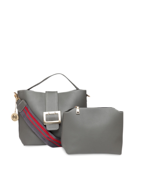 

Moedbuille Grey Set Of 2 Solid Handheld Bag