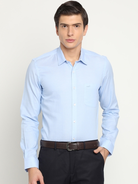 

Crocodile Men Blue Classic Slim Fit Solid Formal Shirt