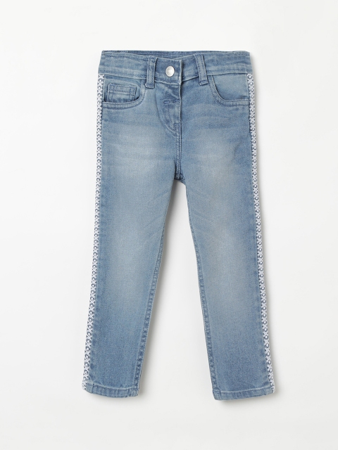 

Juniors by Lifestyle Girls Blue Slim Fit Mid-Rise Clean Look Jeans
