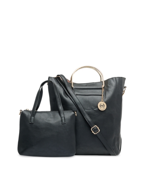

Moedbuille Black Set of 2 Solid Handheld Bags