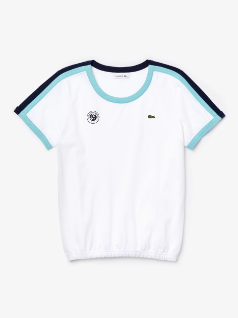 

Lacoste Women White Solid Round Neck T-shirt