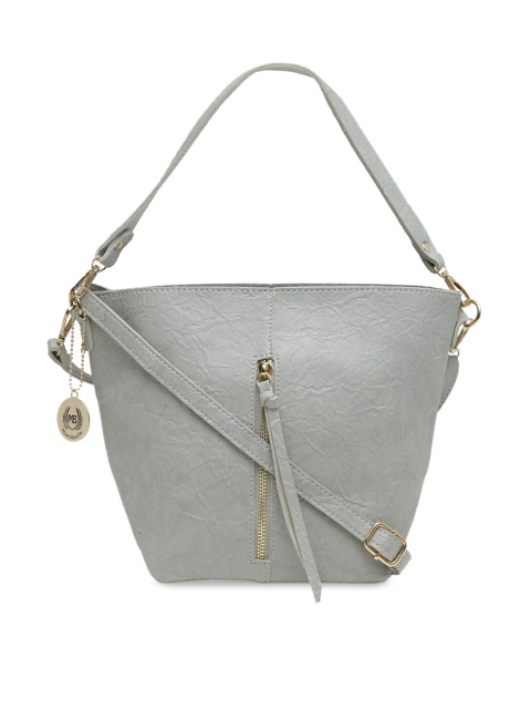 

Moedbuille Grey Textured Shoulder Bag