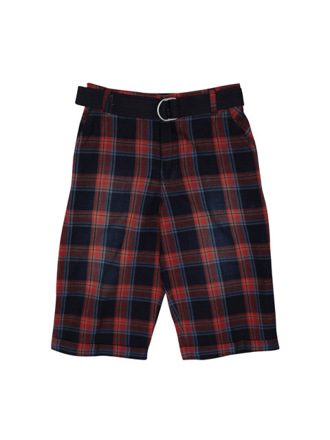

Noddy Boys Red Checked Regular Fit Shorts