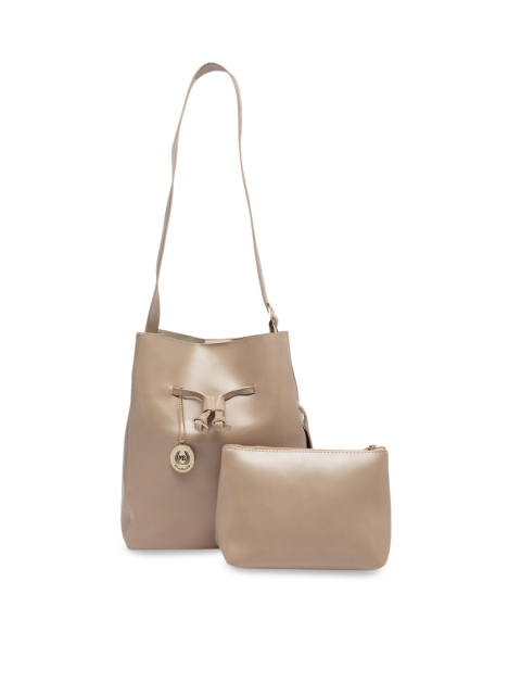 

Moedbuille Beige Set Of 2 Solid Sling Bag