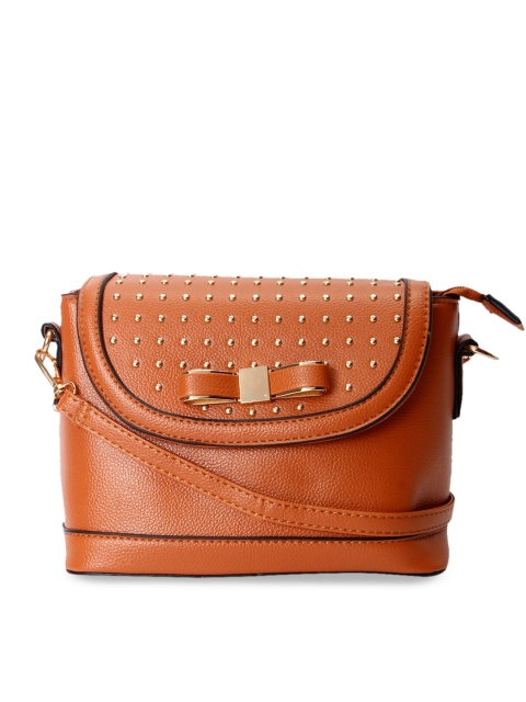 

KLEIO Tan Embellished Sling Bag