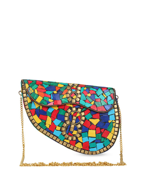 

Anekaant Multicoloured Embellished Clutch, Multi