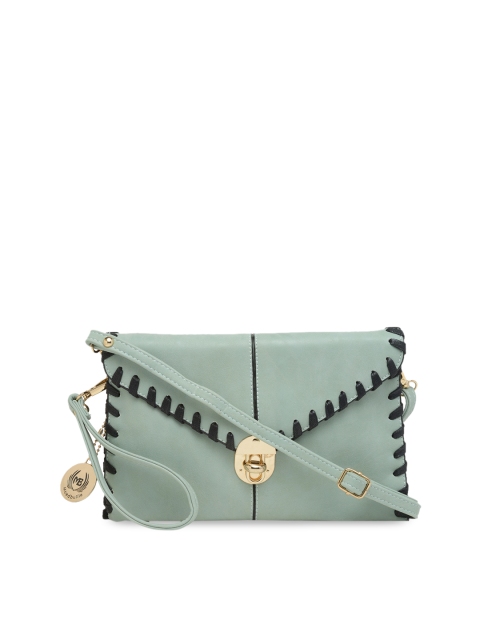

Moedbuille Green & Black Solid Sling Bag