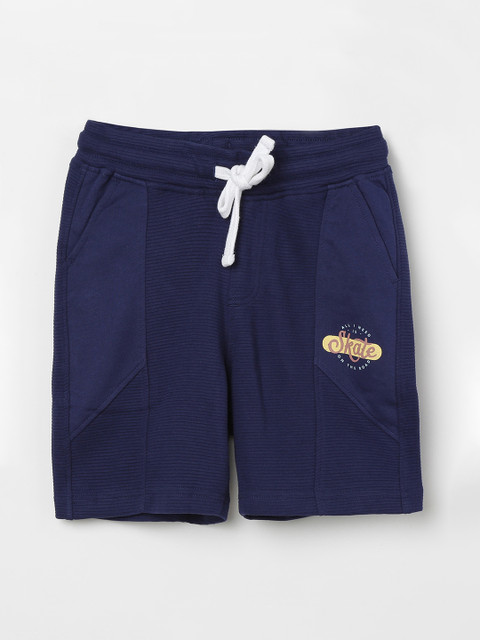 

Fame Forever by Lifestyle Boys Navy Blue Solid Regular Fit Shorts
