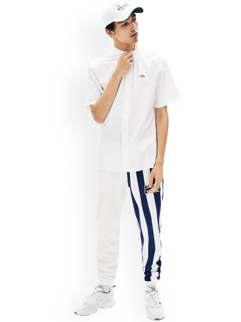 

Lacoste Men White Live Boxy Fit Cotton Shirt