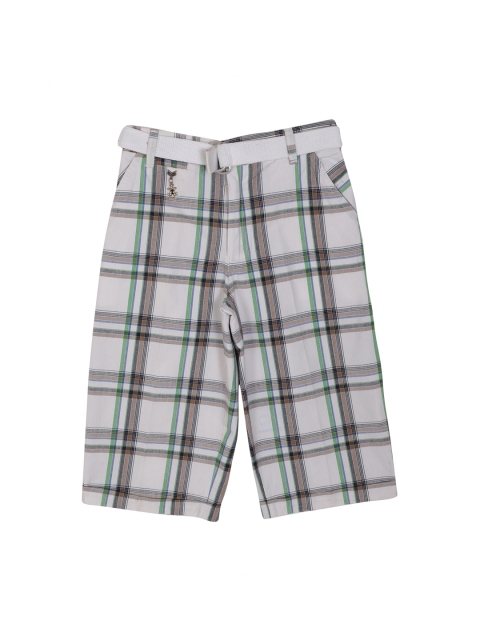

Noddy Boys White Checked Regular Fit Shorts