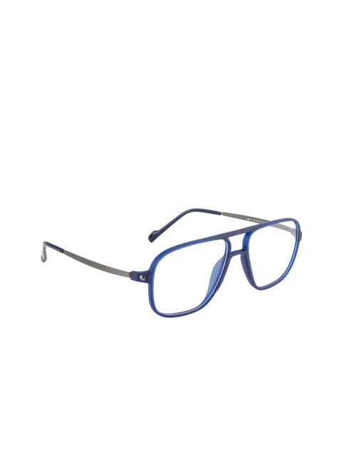 

Clark N Palmer Unisex Blue & Grey Solid Full Rim Square Frames CNP-8815-C8