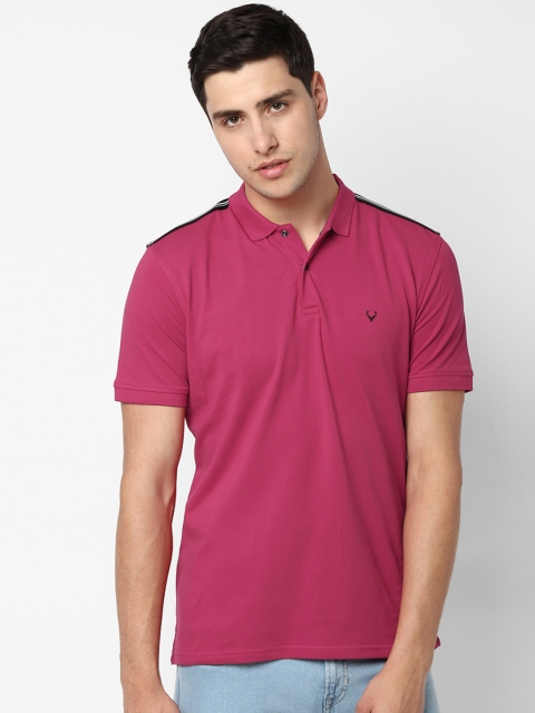 

Allen Solly Men Pink Solid Polo Collar T-shirt