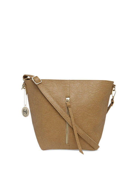 

Moedbuille Tan Brown Textured Sling Bag