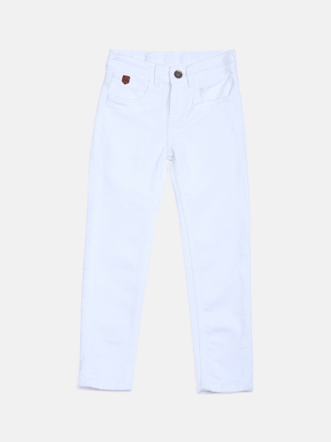 

Blue Giraffe Boys White Regular Fit Mid-Rise Clean Look Jeans
