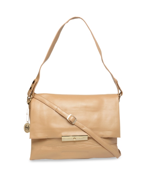 

Moedbuille Beige Solid Sling Bag
