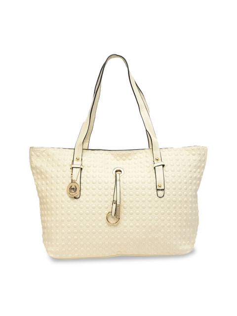 

Moedbuille Cream-Coloured Textured Shoulder Bag