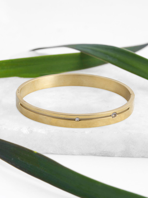 

Tistabene Men Stone Studded Gold-Plated Bracelet