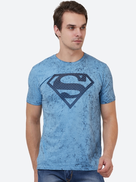 

Free Authority Men Blue Superman Printed T-shirt