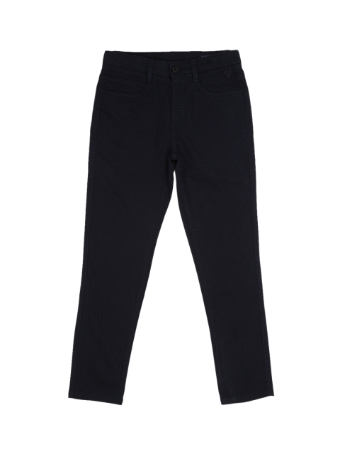 

Allen Solly Junior Boys Navy Blue Regular Fit Self Design Regular Trousers