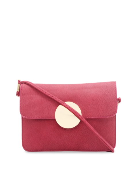

Moedbuille Women Pink Textured Two Fold Wallet