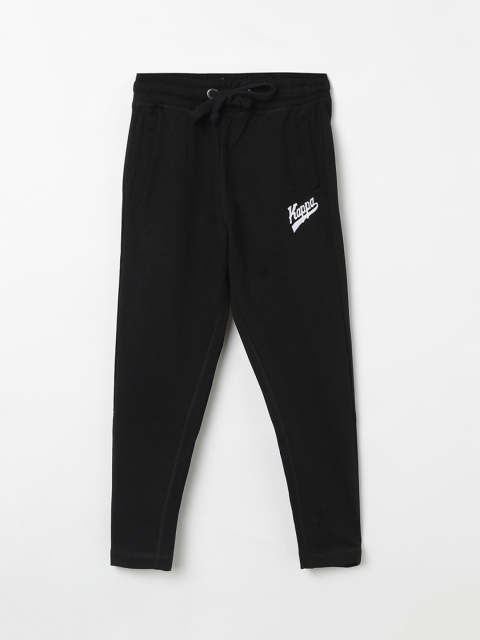 

Kappa Boys Black Solid Track Pants