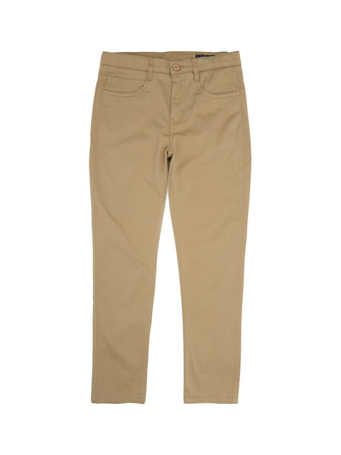 

Allen Solly Junior Boys Beige Regular Fit Self Design Regular Trousers