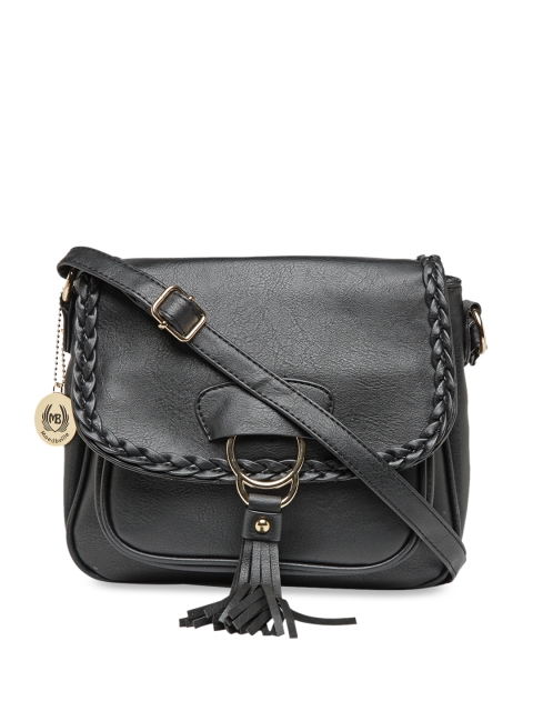 

Moedbuille Black Solid Sling Bag