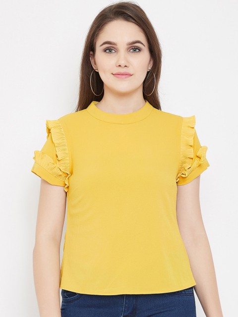 

Imfashini Women Yellow Solid Top