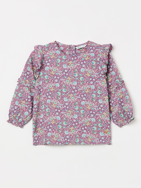 

Bossini Girls Purple Printed Pure Cotton Top