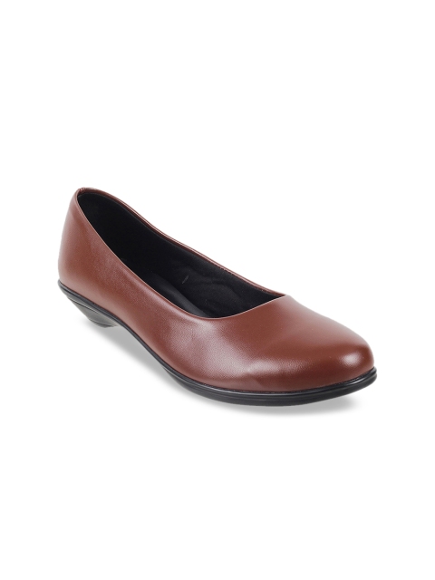 

WALKWAY Women Brown Solid Pumps
