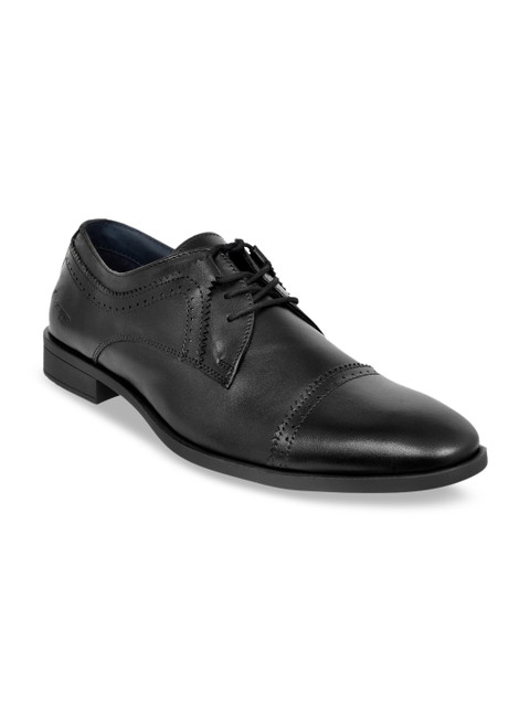 

Allen Cooper Men Black Solid Genuine Leather Formal Derbys