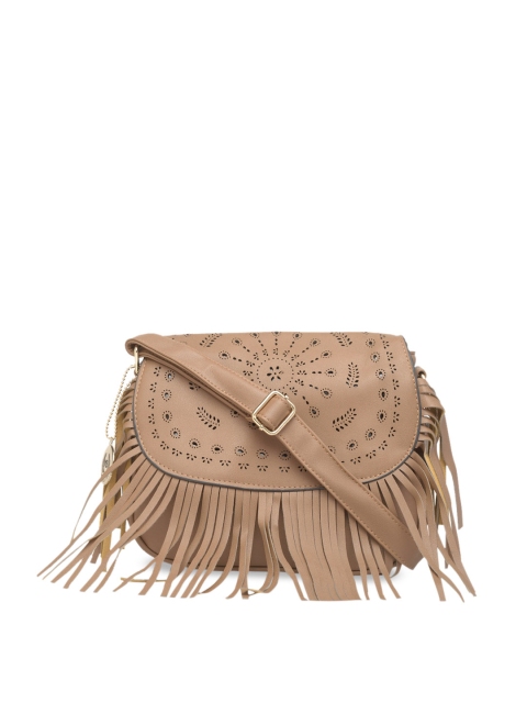 

Moedbuille Camel Brown Solid Sling Bag