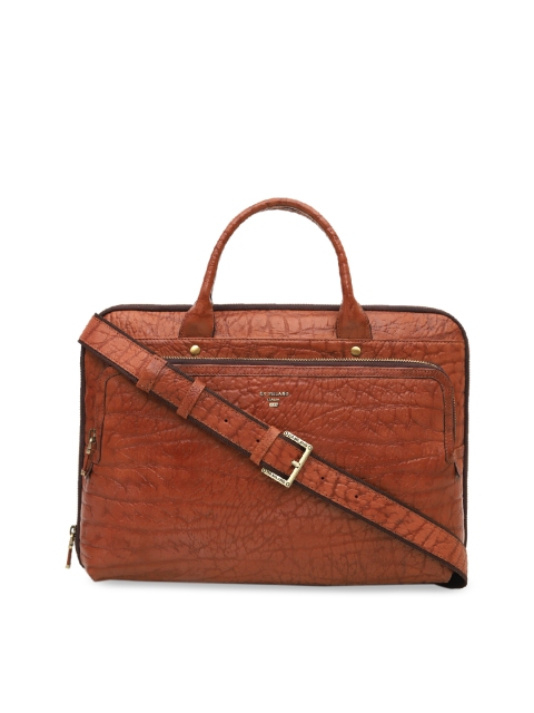

Da Milano Men Brown Textured Laptop Bag