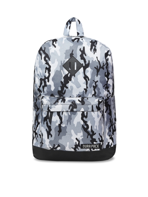 

Durapack Unisex Grey & Black Camouflage Print Laptop Backpack